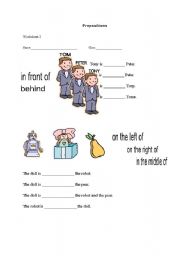 English Worksheet: Prepositions