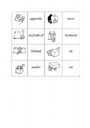 Prepositions of place - dominoes