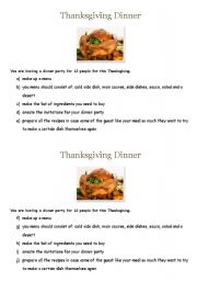 thanksgiving project work - ESL worksheet by borna