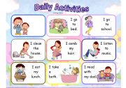 English Worksheet: Daily Routine - Miming cards set 1