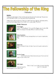 English Worksheet: Lord of the Rings: The Fellowship of the Ring