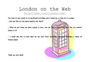 English Worksheet: London on the web