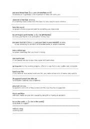 English worksheet: idioms upstream