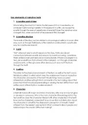 English Worksheet: Key elements of Text