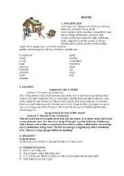 English Worksheet: HOME, SWEET HOME