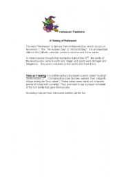 English Worksheet: halloween