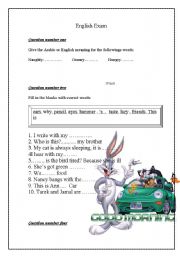 English Worksheet: exam