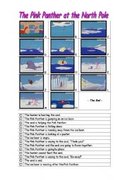 English Worksheet: The Pink Panther cartoon -- Fun comprehension worksheet