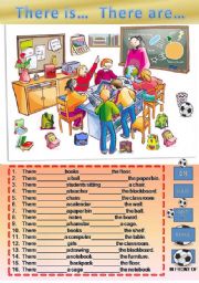 There is / are  and prepositions