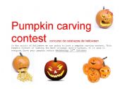 English Worksheet: pumkin carving contest