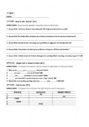 English worksheet: Passive with SHOULD -  Simple Past vs. Present Perfect 