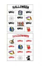 English Worksheet: Halloween bingo part 4