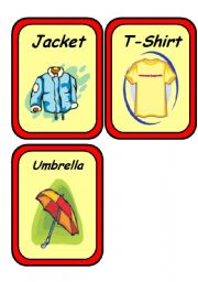 19 CLOTHES FLASHCARDS - Set 2/2 