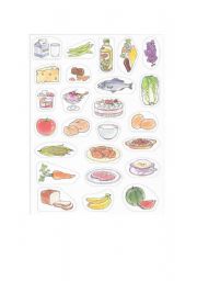 English Worksheet: food pictures