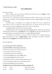 English Worksheet: Test - Family