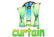 English worksheet: curtain
