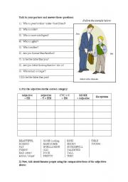 English Worksheet: Comparative questions