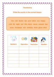 English worksheet: Kids` vocabulary 2