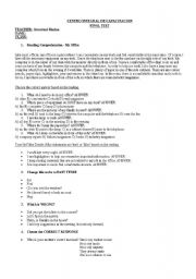 English Worksheet: Elementary english test