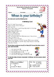 When is your birthday?