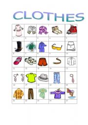 clothes - ESL worksheet by paolita10