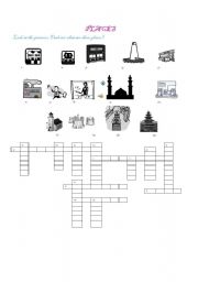 English worksheet: Places- Crosswords