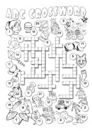 alphabet crossword esl worksheet by alenka