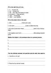 English worksheet: Grammar Soup (elementary). Various grammar exercises