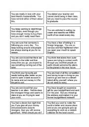 Silly advice problems - ESL worksheet by Logos