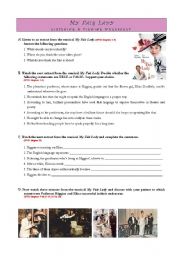 MY FAIR LADY - Listening and Viewing Worksheet