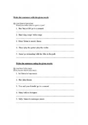 English worksheet: have to or has to