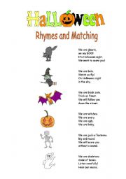 Halloween Rhymes and Matching