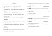 English Worksheet: Simple Present, Past Tense and Future Tense