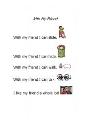 English Worksheet: With My Friend
