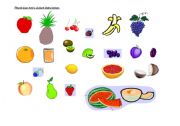 English worksheet: Fruits dictation
