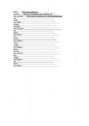 English Worksheet: Comparatives and superlatives sentences