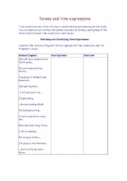 English Worksheet: time expressions and tenses
