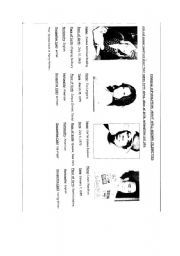 English Worksheet: WELL-KNOWN CELEBRITIES