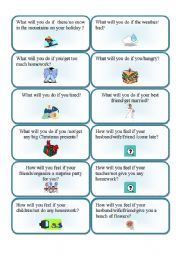 First conditional question cards
