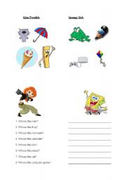 English Worksheet: my, your, his, her