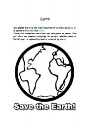 English Worksheet: Our Planet Earth