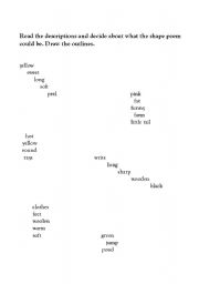 English Worksheet: Shape poems