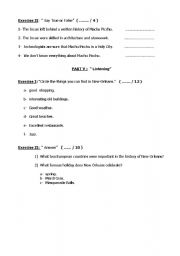 English worksheet: final test third part