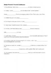 English worksheet: Simple Past / Past Continuous