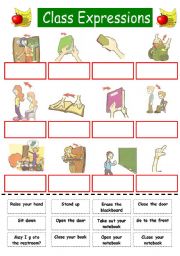 class expressions (for kids) cut and paste