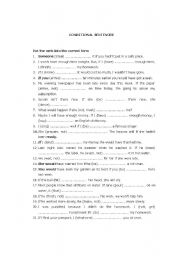 English Worksheet: conditional fill in blank