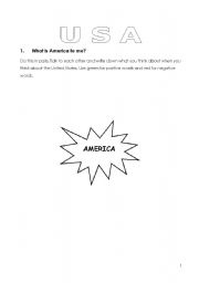 English worksheet: USA