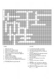 English Worksheet: Airport  Crossword Puzzle