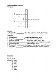 English Worksheet: Verbs related to sounds people make
