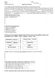 English Worksheet: evaluation test beginners
